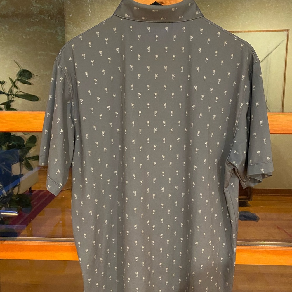 Devereux DVRX Golf Polo shirt - Size Medium - blue palm tree print - Picture 4 of 5